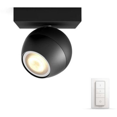 image Philips Hue White Ambiance BUCKRAM Spot 1 X 5,5W - Noir (télécommande incluse)