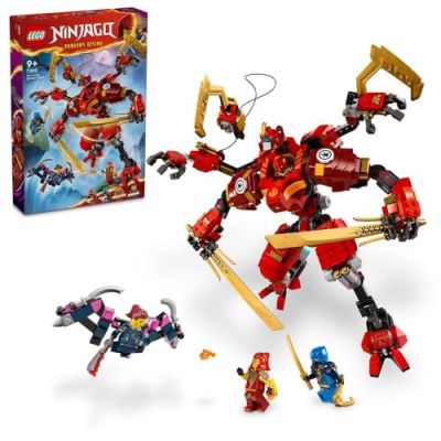 LEGO Ninjago Le Robot Grimpeur Ninja de Kai, Jouet d’Aventure pour Enfants, avec Figurine à Construire et 4 minifigurines, Idéal Cadeau d’Anniversaire pour Les Garçons et Les Filles dès 9 Ans 71812