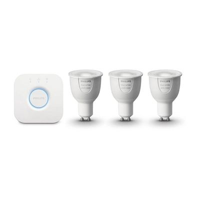 Philips Kit de démarrage 3 ampoules Hue White and Color GU10 + pont de connexion Hue - Fontionne avec Alexa
