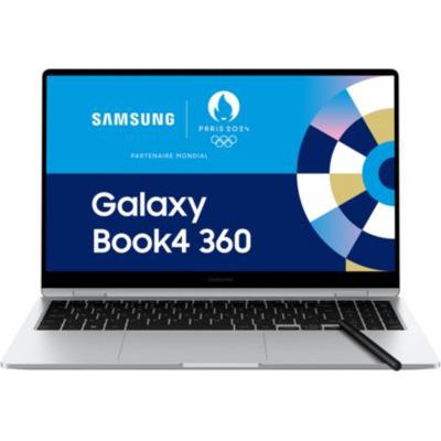 image Samsung Galaxy Book4 360 Ordinateur portable 15.6'', Intel Evo Platform –Intel Core Ultra 7, 16Go RAM 512Go SSD Intel Graphics, Argent, clavier AZERTY FR