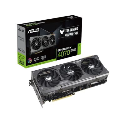 image ASUS TUF Gaming NVIDIA GeForce RTX 4070 Super OC Edition – Carte Graphique Gaming (12GB GDDR6X, PCIe 4.0, DLSS 3, HDMI 2.1a, DisplayPort 1.4a, 3.15-Slot, Ventilateurs axiaux)
