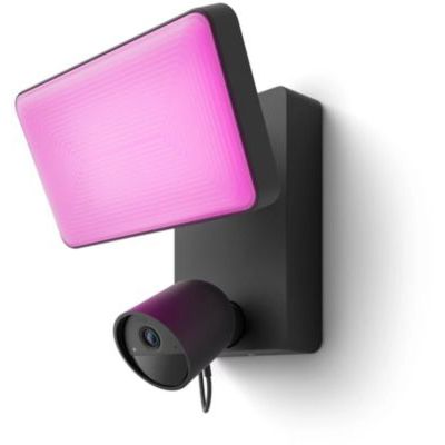 image Philips Hue Secure, Projecteur avec Caméra de Sécurité Domestique Intelligente 1080P Intégrée, Noir, pour Utilisation en Extérieur, Facile à Installer, Conversation Bidirectionnelle