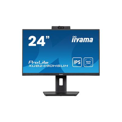 image Iiyama ECRAN 23.8 Dalle IPS avec Webcam et Microphone 4ms FHD 1920x1080 250 CD/m2 100Hz HDMI DisplayPort USB-HUB(3x3.2) Haut parleurs Pivot 15cm Pied réglable