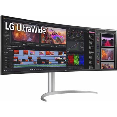 image LG UltraWide™ 49WQ95C-W Ecran PC Ultra Large incruvé 49" - Dalle IPS résolution 5120x1440, 5ms GtG 144Hz, DisplayHDR™400, DCI-P3 98%, Compatible NVIDIA G-Sync, USB-C (90W), courbure 3800R