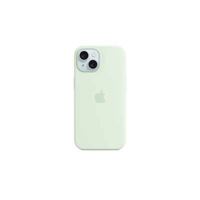 image Apple Coque en Silicone avec MagSafe pour iPhone 15 - Menthe Douce ​​​​​​​