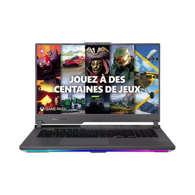 image PC portable Asus ROG STRIX G17 G713PV 17.3" FHD 144hz AMD Ryzen 9 7945HX RAM 32 Go DDR5 1 TO SSD GeForce RTX 4060 Gris