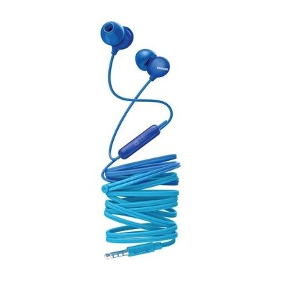 image Philips Casque In Ears SHE2405BL/00 Casque d'écoute In Ear avec microphone (microphone intégré, haut-parleur de 8,6 mm, 3 types d'écouteurs, boîtier translucide, câble de 1,2 m) Bleu