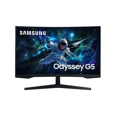 image Samsung Ecran PC Odyssey G55C 32’’, 165Hz , 1ms, Dalle VA Incurvée 1000R, QHD : 2560x1440, 2500:1,HDR10, AMD FreeSync, Auto Source Switch +, Pied Ajustable, DisplayPort, HDMI