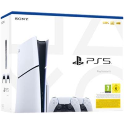 image PlayStation Pack Console 5 (PS5) Edition Standard (Modèle - Slim) Plus 2ème manette DualSense Blanche