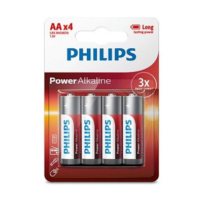 image Philips LR6PB4C Power Life Pile Alkaline Blister 4 LR6 (AA)