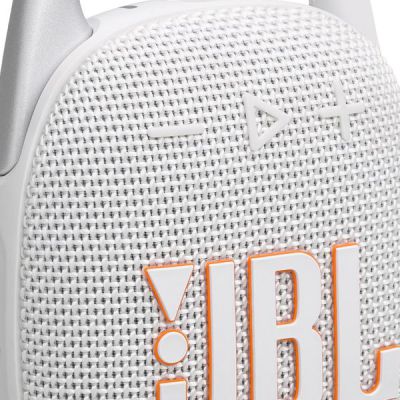 image JBL Clip 5, Enceinte Bluetooth ultra-portable, mousqueton intégré, son JBL Pro, basses percutantes, 12 heures d'autonomie, fonction Playtime Boost, résistante à l'eau et à la poussière IP67, en gris