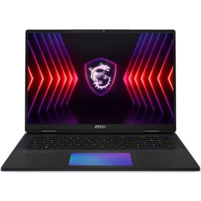 image MSI Titan 18 HX A14VHG-008FR : Intel Core i9 14900HX - 64GB DDR5 - SSD 2TB - Nvidia RTX4080 12GB - 18' UHD+ Miniled 120Hz - Windows 11 Professionnel