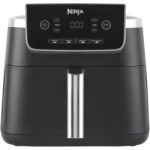 image produit Ninja Air Fryer PRO Friteuse 4,7L, 1 tiroir, 4-en-1, sans huile, rôtir, réchauffer, déshydrater, cuire 1 à 2 portions, à partir de produits surgelés, tiroir, panier antiadhésifs, 2 000 W, Noir AF140EU - livrable en France