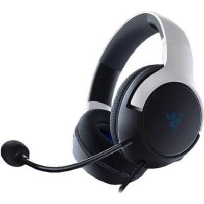 image Razer Kaira Pro - Casque Gaming Premium sans Fil pour PlayStation 5 avec Haptique HyperSense (Haut-parleurs de 50mm, Microphone Détachable Cardioïde Hyperclear, SmartSwitch, RGB Chroma) Noir-Blanc