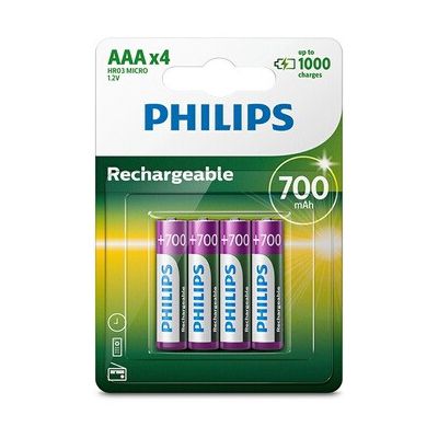 image Philips MultiLife batterie NiMH AAA 700 mAh 4-pack