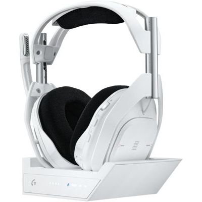 image Logitech G Astro A50 X Casque Gaming sans Fil Lightspeed + Station d'accueil, Pro-G GRAPHÈNE, PLAYSYNC pour la Xbox Series X|S + PS5 + PC/Mac, Bluetooth, Dispositif de Relais HDMI 2.1, Blanc