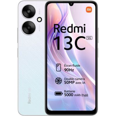 image Smartphone XIAOMI Redmi 13C 128Go Argent 5G