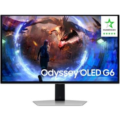 image SAMSUNG Odyssey OLED G60SD Moniteur de Jeu S27DG600SU, 27", résolution WQHD, Temps de réponse 0,03 ms (G/G), taux de rafraîchissement 360 Hz, Freesync, réglage de la Hauteur, Pivot