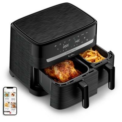 image Friteuse sans huile MOULINEX Dual Easy Fry Essential noire