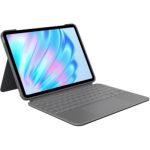 image produit Logitech Combo Touch pour iPad Air 11 pouces (M2), iPad Air (4e et 5e générations - 2020, 2022)(2024) Étui clavier - Clavier rétroéclairé amovible avec support, Clavier Français AZERTY - Gris