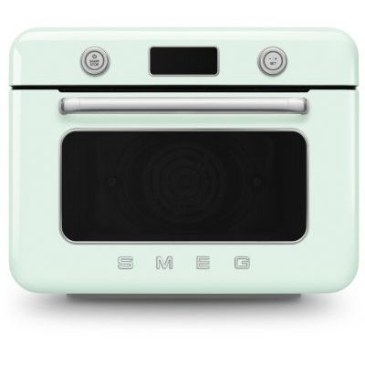 image Smeg, Mini Four Combiné COF01PGEU, 10 Fonctions de Cuisson, 33 Recettes Automatiques, Réservoir Amovible, Cuisson à la Vapeur, Fonction de Détartrage, Puissance 1800W, Vert