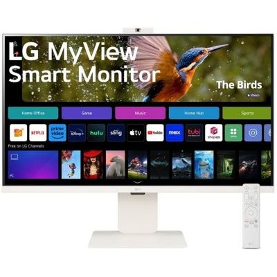 image LG LG MyView Smart Monitor 32SR85U-W.AEU Tout-en-Un 32, Dalle IPS résolution FHD (3840x2160), 5ms GtG 60Hz, HDR 10, DCI-P3 95% (CIE1976), inclinable, réglable en Hauteur