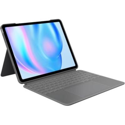 image Logitech Combo Touch pour iPad Air 13 Pouces (M2)(2024) Étui clavieret Stylet numérique Crayon (2024 et Versions ultérieures), Clavier Français AZERTY - Gris