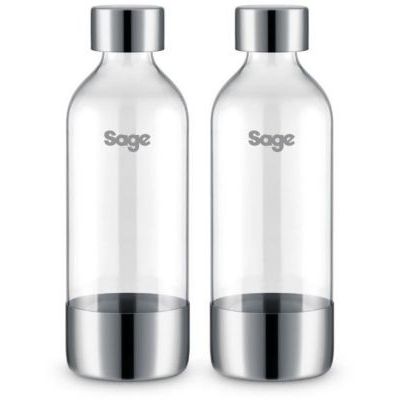 Sage - The InFizz Bottles 1L - Bouteilles Compatibles avec la Machine à Soda InFizz Fusion - 2 Packs - Acier Inoxydable Brossé