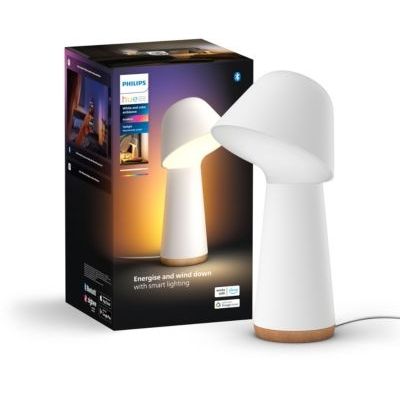 Philips Hue Twilight, Lampe de chevet et de réveil connectée, lumière blanche et couleur, compatible Bluetooth, commande vocale avec Alexa, Apple Home et Google Assistant image Philips Hue Twilight, Lampe de chevet et de réveil connectée, lumière blanche et couleur, compatible Bluetooth, commande vocale avec Alexa, Apple Home et Google Assistant