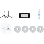 image produit ECOVACS Kit de remplacement Premium pour l'aspirateur robot T30 (PRO) OMNI, 2*brosses latérales, filtres antibactériens, sacs à poussière, 4*serpillières, 1*solution de nettoyage 110ml, d'origine