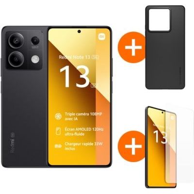 image Smartphone XIAOMI Pack Redmi Note 13 5G 256Go + Coque + VT