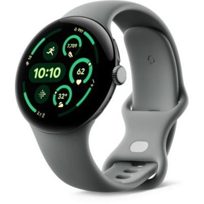 image Google Pixel Watch 3 (45 mm) — Boîtier en Aluminium Sauge Mat — Bracelet Vert Sauge — Wi-FI