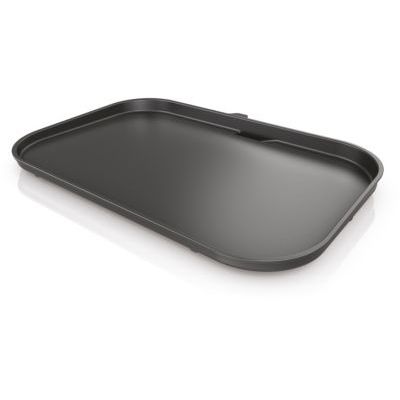 image Ninja Woodfire Plancha XL, plaque à rainures plate non adhésive, accessoire officiel Ninja, compatible avec les barbecues électrique d'extérieur OG850 / OG901, noire, XSKOGXLFPLTEU