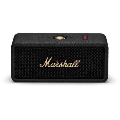 image Marshall Emberton III Enceintes Bluetooth Portables, sans Fil, IP67 Résistant à la Poussière et à l'eau, Plus de 32 Heures de Lecture, Charge Rapide - Noir & Laiton