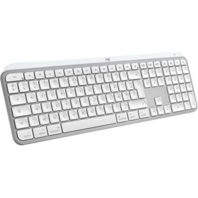 image Logitech MX Keys S for Mac, clavier sans fil, fluide, saisie précise, touches programmables, rétroéclairé, Bluetooth rechargeable USB-C pour MacBook Pro, Macbook Air, iMac, iPad, AZERTY FR, Gris clair