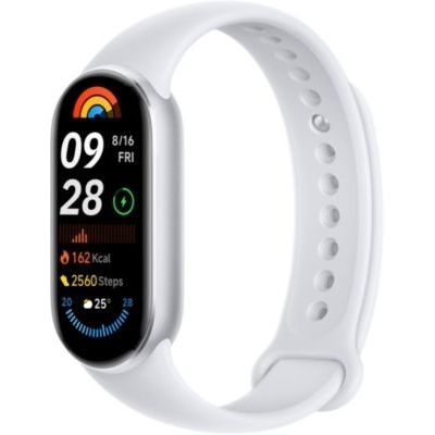 image Xiaomi Smart Band 9 Glacier Silver - Écran AMOLED 1,62'' - Écran Tactile, Tracker Multisport, Suivi d'activité, Moniteur de fréquence Cardiaque - Connectivité Bluetooth