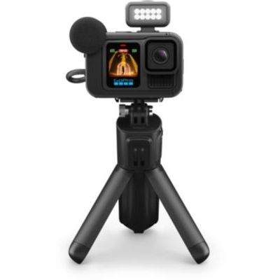 image GoPro HERO13 Black Creator Edition – Volta (poignée de Batterie, trépied, télécommande), Module multimédia + d'éclairage, Batterie Enduro, Support de Verrouillage magnétique et étui de Transport