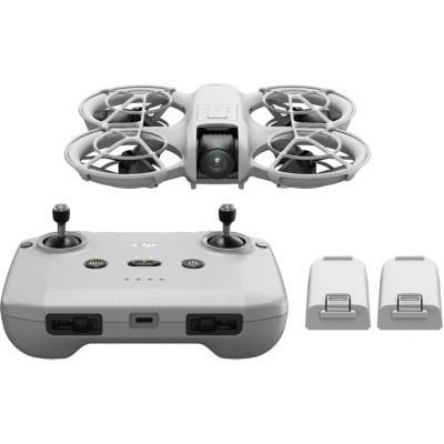 image DJI Neo Bundle Fly More, Mini Drone avec Caméra 4K UHD pour Adultes, Drone Suiveur qui Vole Seul de 135 g, Décollage du Creux de la Main, Suivi de Sujet par IA, QuickShots, avec RC-N3 et 3 Batteries