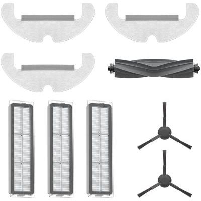 image Dreame Kit d'accessoires pour D10s Plus, comprenant 1 brosse principale, 2 brosses latérales, 3 filtres et 3 serpillières - Original et compatible