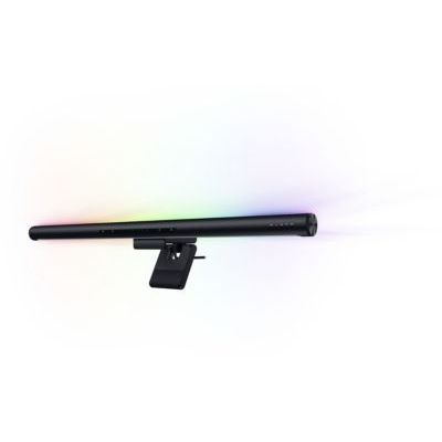 image Razer Aether Monitor Light Bar - Lampe pour écran d'ordinateur avec éclairage RVB (Barre Lumineuse Commande Tactile, Lampe d'écran USB avec température de Couleur et luminosité réglables) Noir