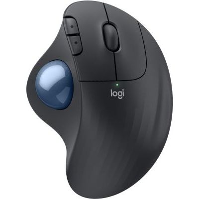 image Logitech Ergo M575S Souris trackball sans Fil, Souris Ergonomique sans Fil avec Bluetooth et dongle chiffré, contrôle Confortable par Le Pouce, Suivi précis et Fluide, pour PC/Mac - Graphite