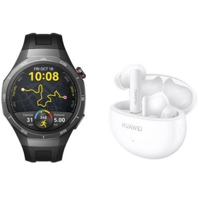 image Montre connectée HUAWEI Pack Watch GT5Pro 46mm Noir +Buds Blancs