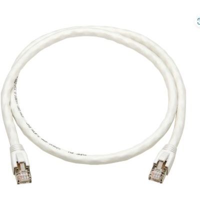 image Eaton Cat8 Snagless Ethernet Cable, 25G/40G Certified Network Patch Cable, 22 AWG S/FTP, PoE, White, 3 Feet/ 0.9 Meters (N272-003-WH)