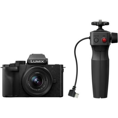 image Panasonic Lumix G100D | Appareil Photo Hybride + Objectif Lumix 12-32mm + Poignée trépied (Capteur 4/3 20.3MP, Vidéo 4K/ 30p, OZO Audio by Nokia, Mode Selfie Vidéo, Stab.) Noir – Version Française