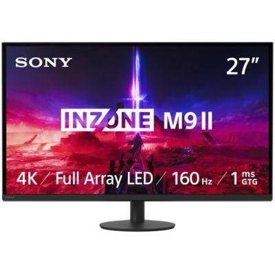 image Sony INZONE M9II - Ecran PC Gaming 27" 4K Ultra HD- Résolution 2160p- Fréquence de rafraîchissement 160Hz- 1ms GTG- DCI-P3 95% Spectre - Full Array LED - G-Sync - Adaptive Sync - VRR, Noir