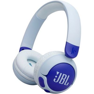 image JBL Junior 320 BT, Casque Supra-auriculaire sans Fil pour Enfants, avec Microphone intégré, Bluetooth, Safe Sound, Coussinets Confortables, Set d'autocollants, Design Pliable, Bleu