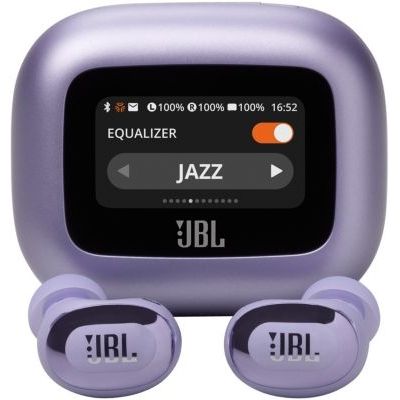 image JBL Live Buds 3, Écouteurs sans fil, Bluetooth, jusqu'à 40 h d'autonomie, Réduction de Bruit Active, son haute fidélité JBL Signature, étanches à l'eau IP55, violet