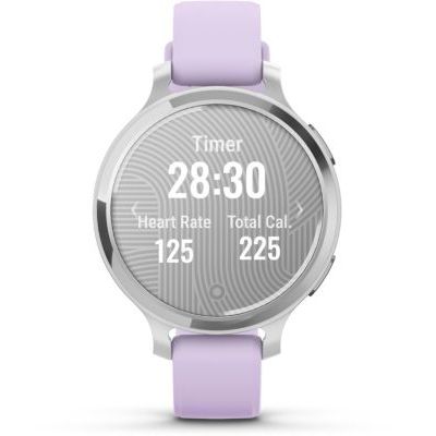 image Garmin Lily 2 Active - Petite Montre connectée et élégante avec GPS intégré - Silver avec Bracelet Silicone Lilas