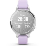 image produit Garmin Lily 2 Active - Petite Montre connectée et élégante avec GPS intégré - Silver avec Bracelet Silicone Lilas