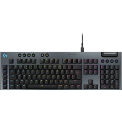 image Logitech G G915 X Clavier gaming mécanique filaire ultra-plat, touches PBT double couche, touches entièrement programmables, éclairage RVB, switchs GL Brown Tactile, PC/Mac, Clavier FRA AZERTY - Noir